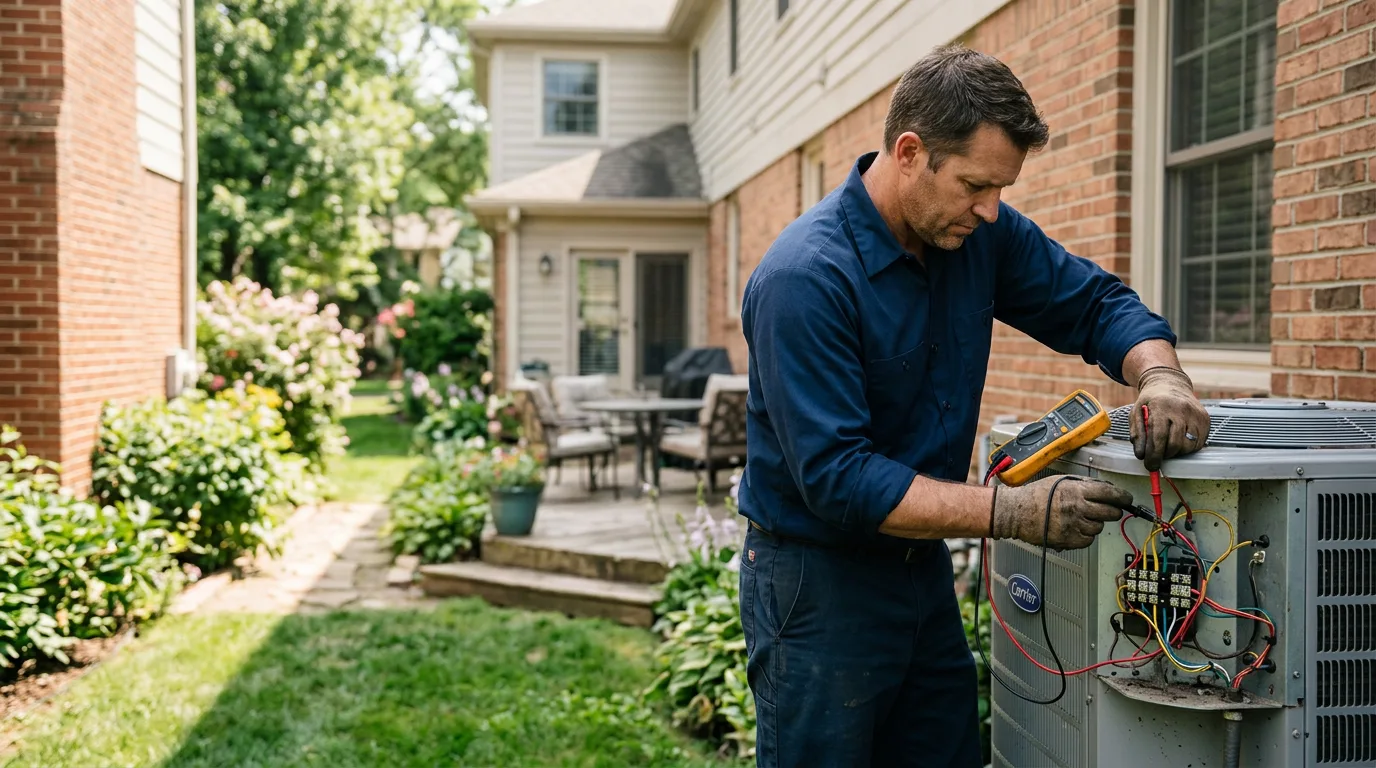 HVAC technician working near Abrams, WI